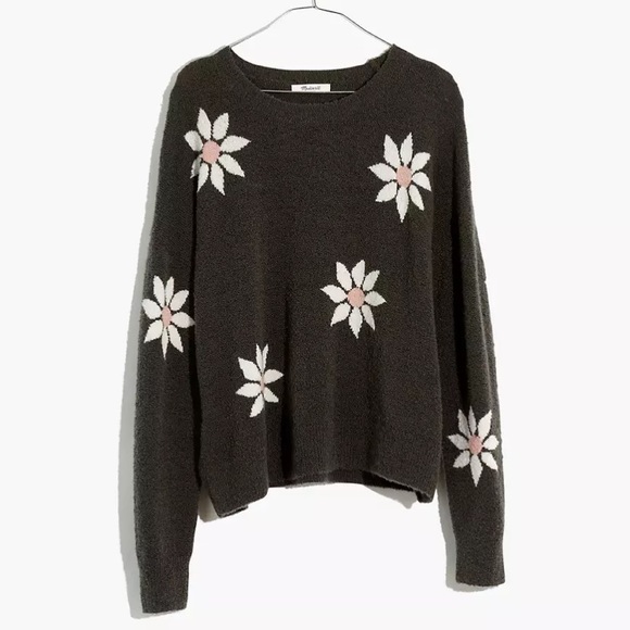 Madewell Floral Intarsia Pullover Sweater - Picture 4 of 5